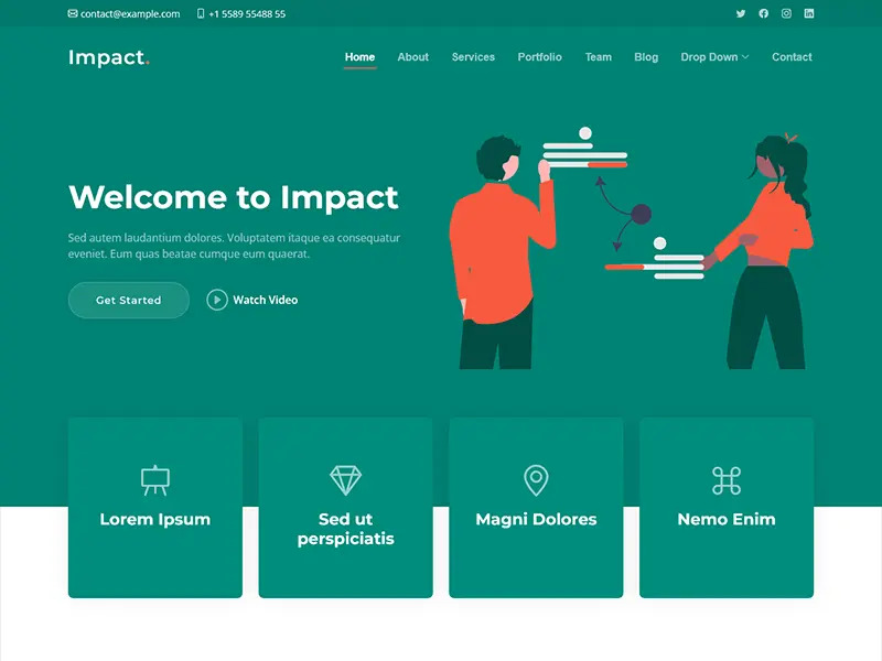 Impact-bootstrap-website-template-md